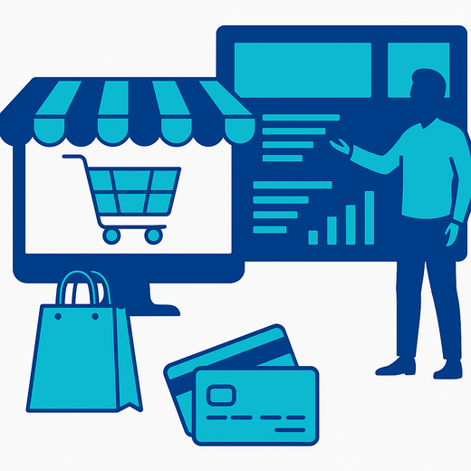 Visualisierung eines digitalen eCommerce Workflows